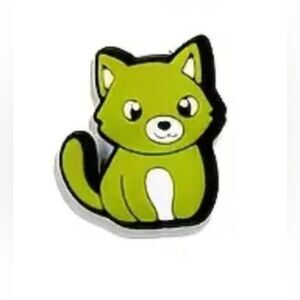 Cute Green Cat shoe charm NWOT